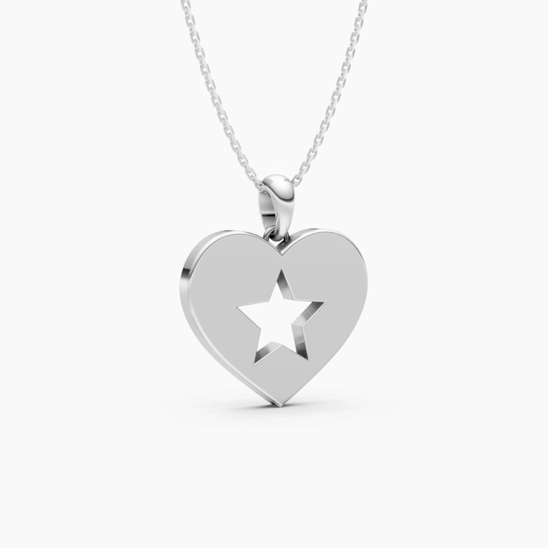 Starry Golden Heart Pendant Set