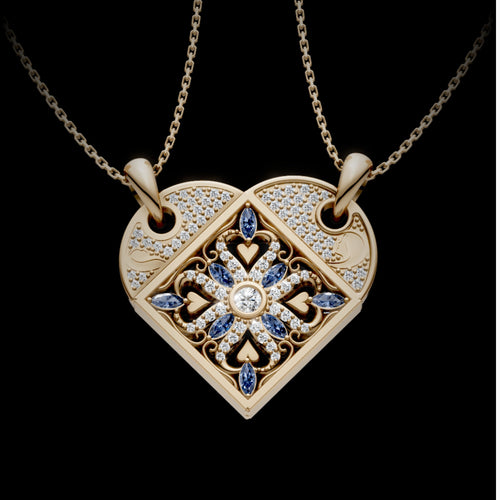 2-in-1 Magnetic Hearts Pendant