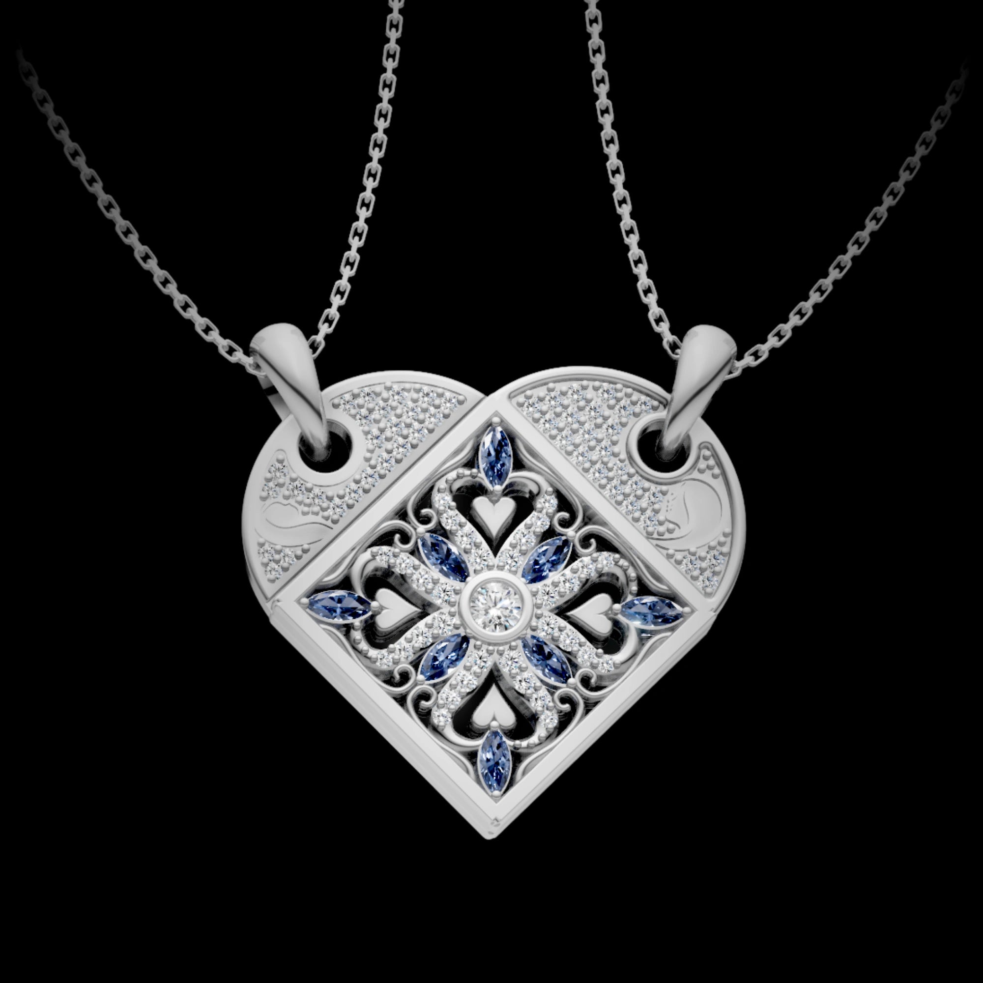 2-in-1 Magnetic Hearts Pendant