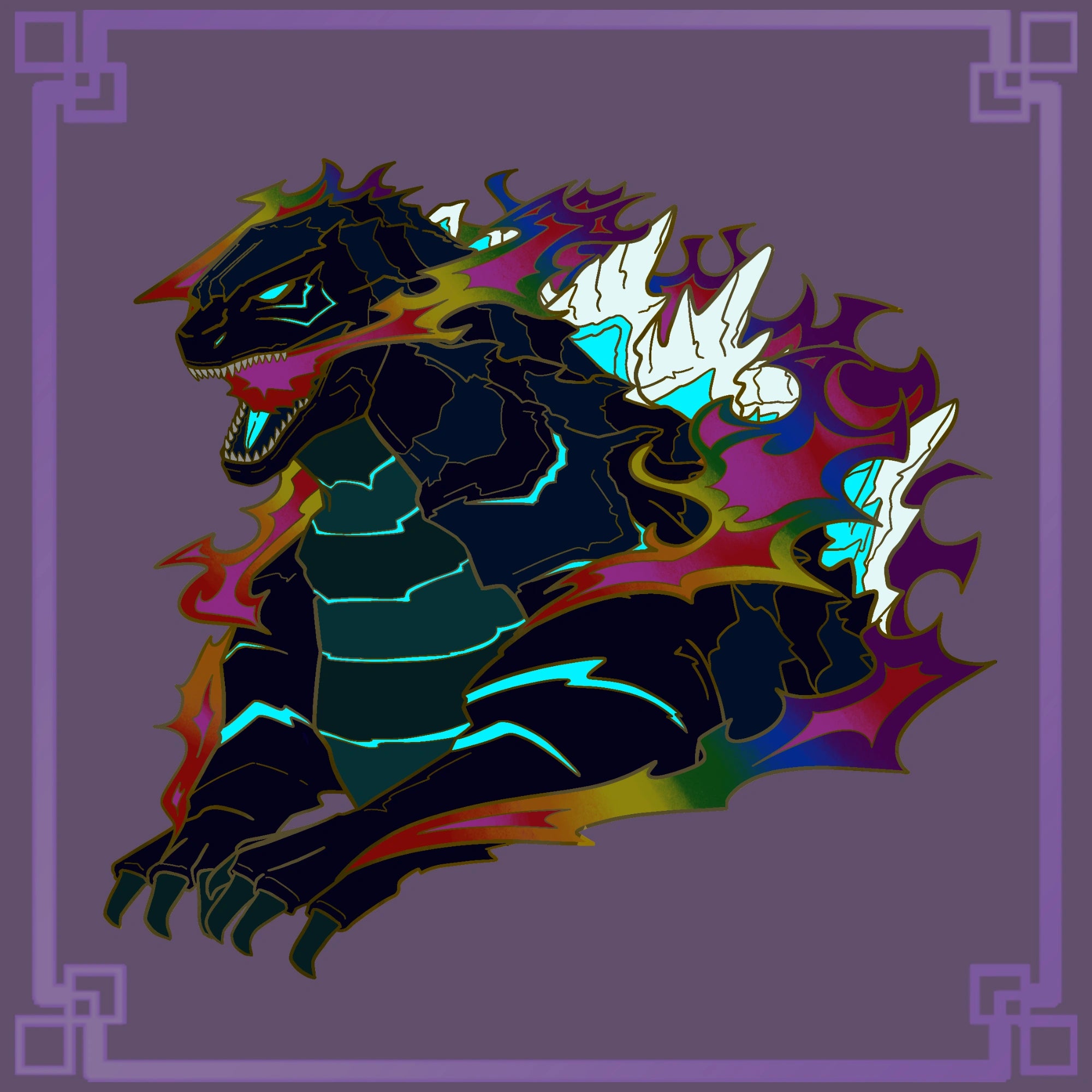 Pridezilla Glow-in-Dark Enamel Pin
