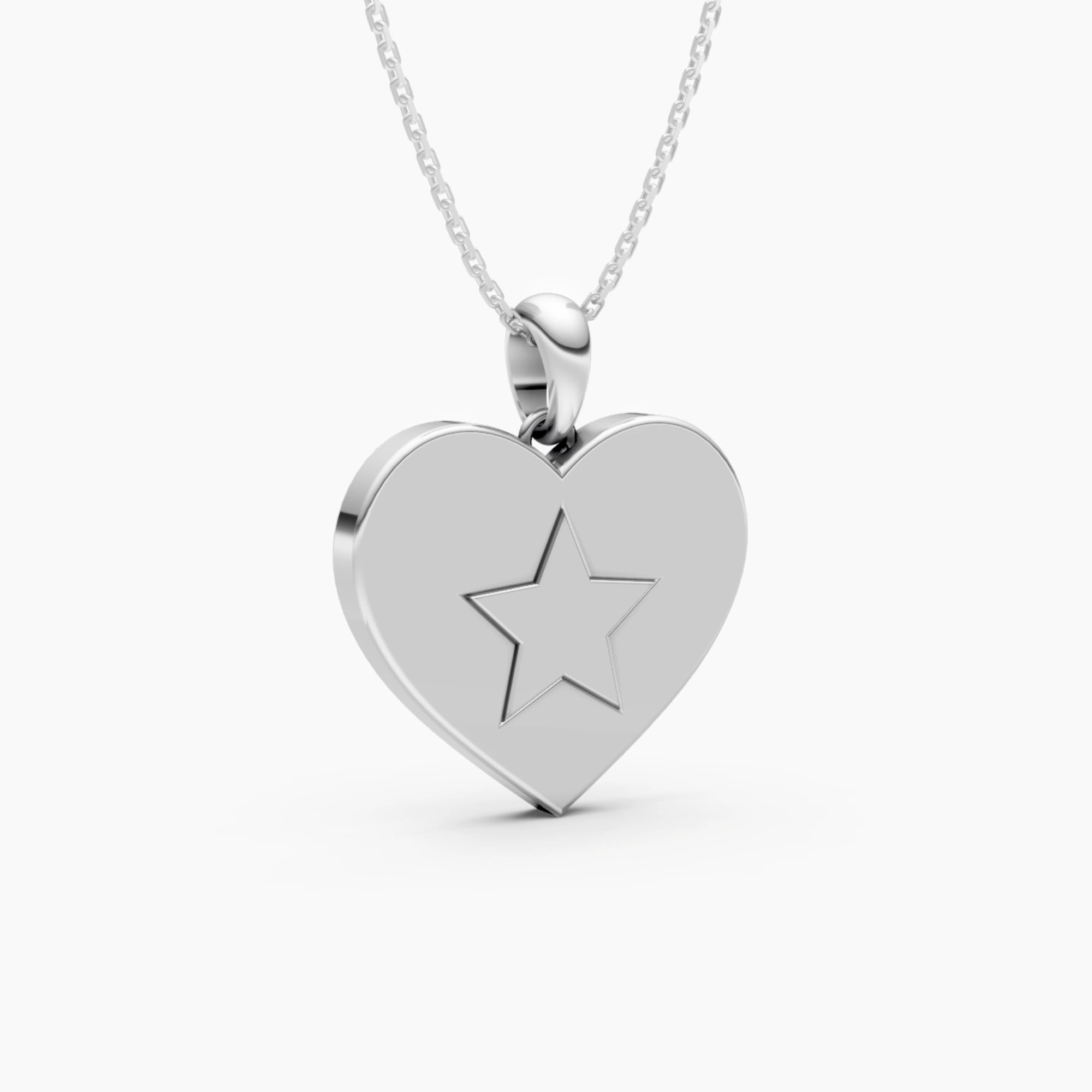 Starry Golden Heart Pendant Set