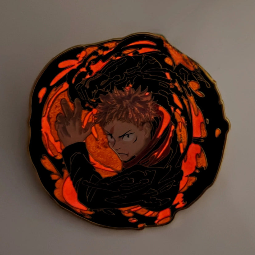 Yuji Glow-in-Dark Enamel Pin