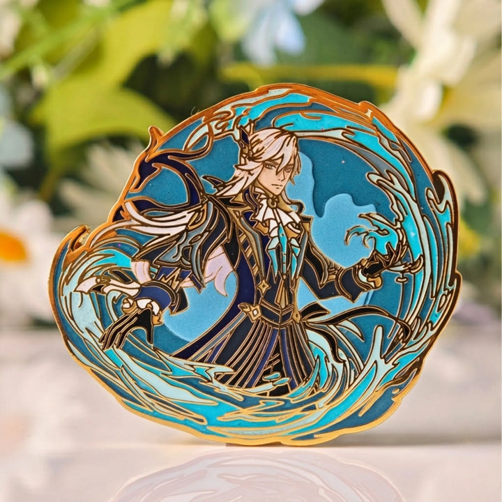 Neuvillette Glow in the Dark Enamel Pin