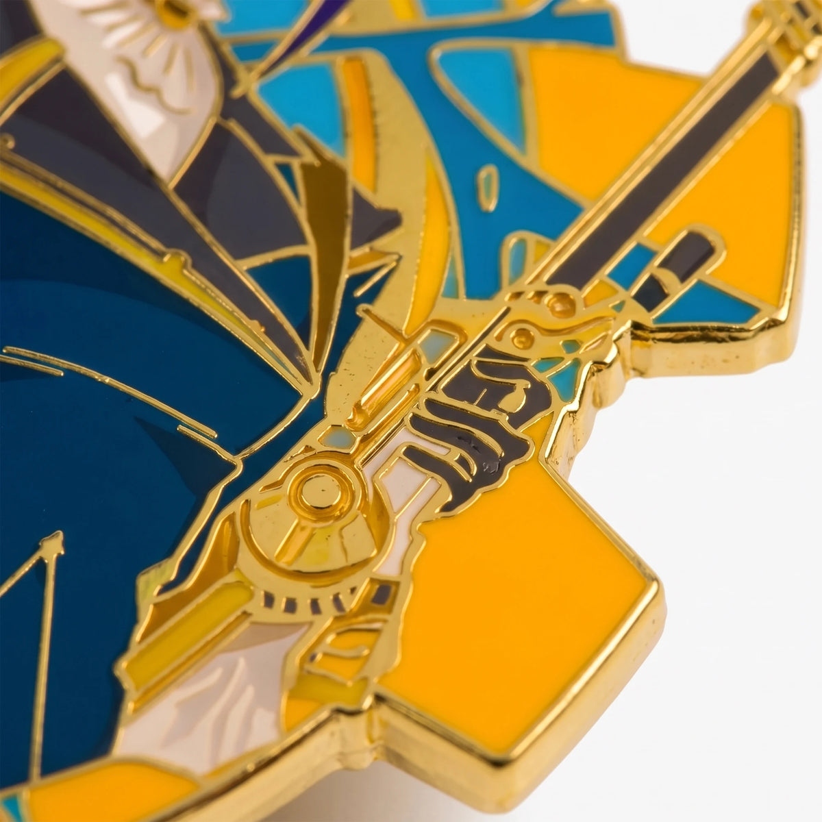 Second detail shot of Vi x Cait Glow-in-Dark Enamel Pin, Kraymer Art