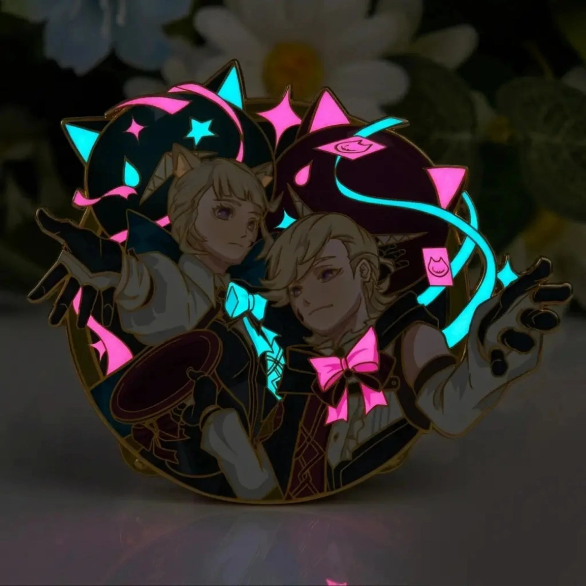 Lyney x Lynette Glow-in-Dark Enamel Pin
