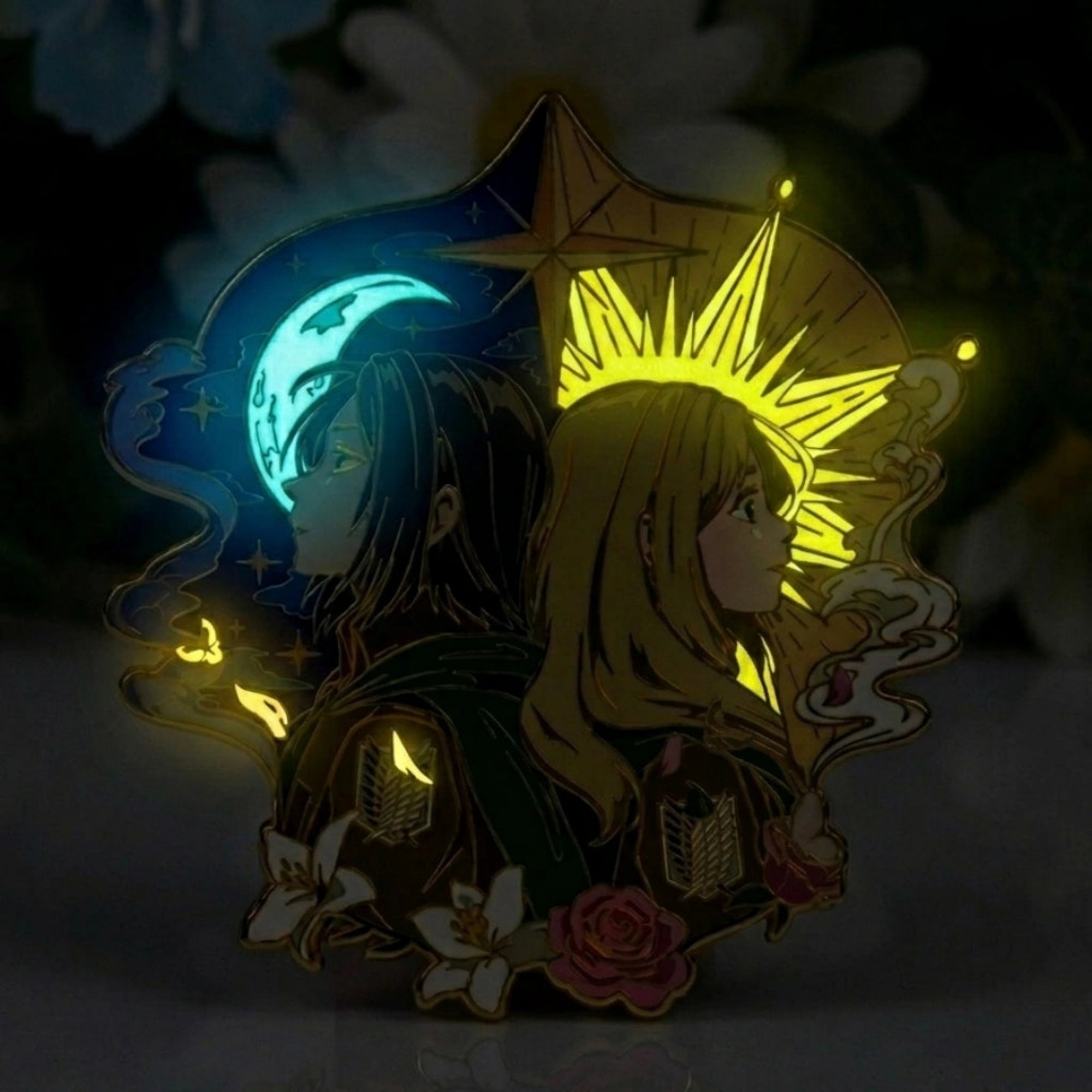 Ymir x Historia Glow-in-Dark Enamel Pin