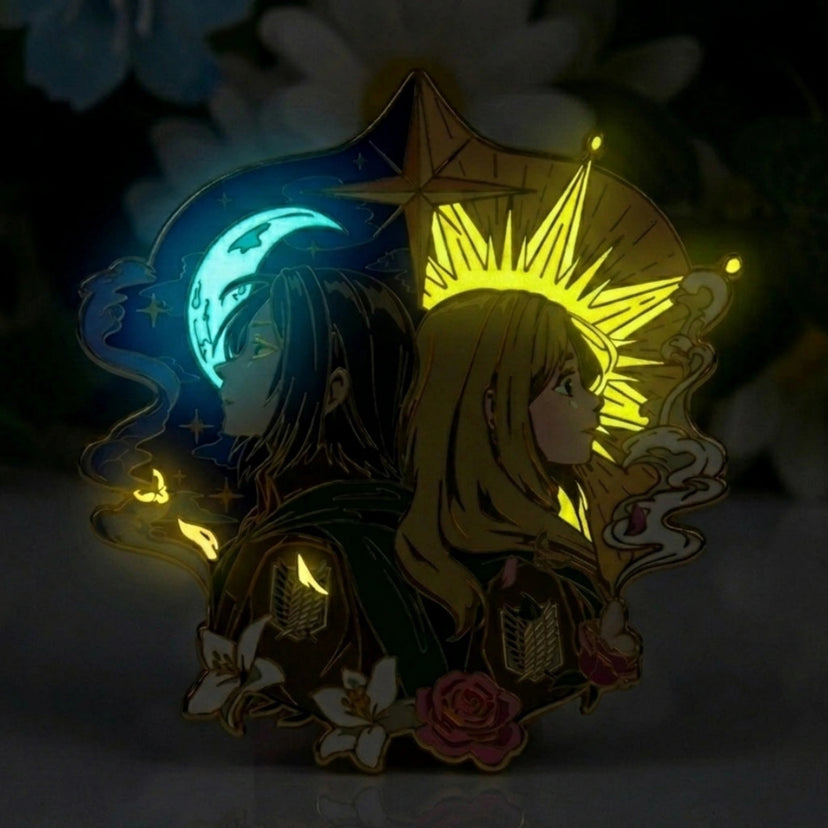 Ymir x Historia Glow-in-Dark Enamel Pin