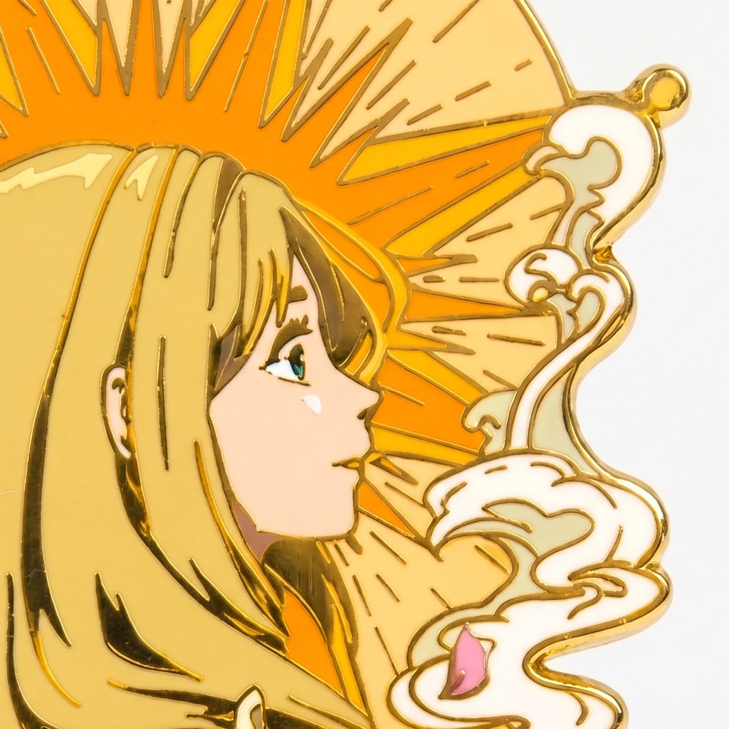 Second detail shot of Ymir x Historia Glow-in-Dark Enamel Pin, Kraymer Art