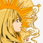 Second detail shot of Ymir x Historia Glow-in-Dark Enamel Pin, Kraymer Art