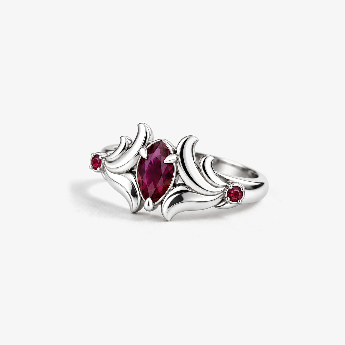 A Thousand Fashions Crest Ring in silver, right side view