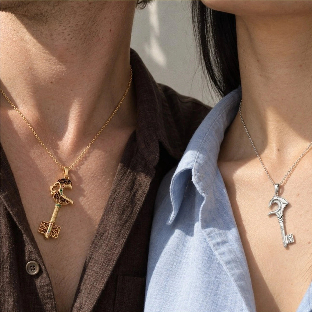 Alhaitham x Kaveh Necklace Set, model photo