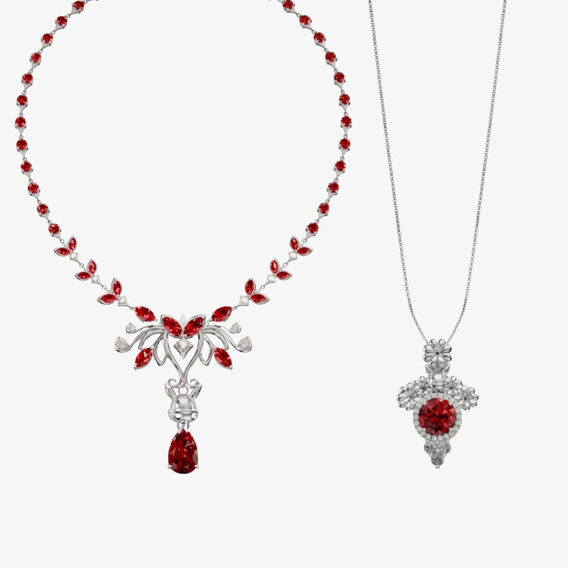 Alice x Klee Necklace Set image 3 Silver front