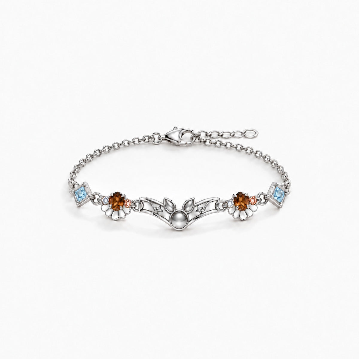 Origin Path Bracelet in silver, front view