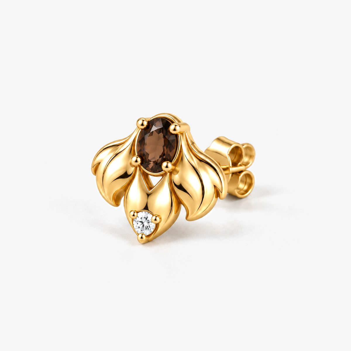 Origin Path Studs in gold, side view