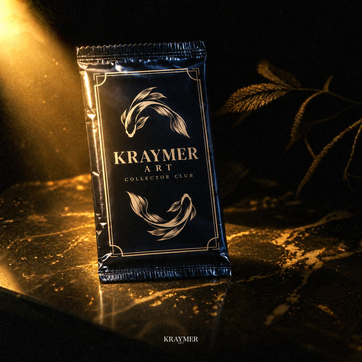 The art card sealed in its koi foil wrap