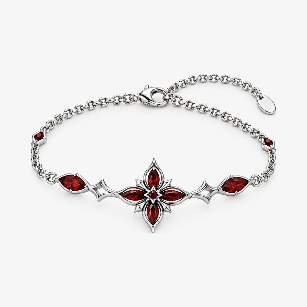 Arlecchino Bracelet in silver, front view