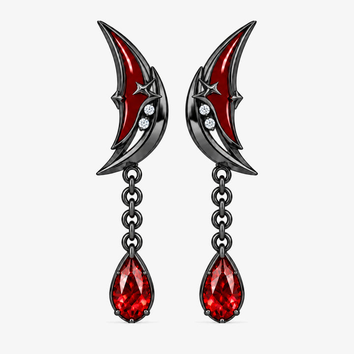 Arlecchino Earrings in Royal Black