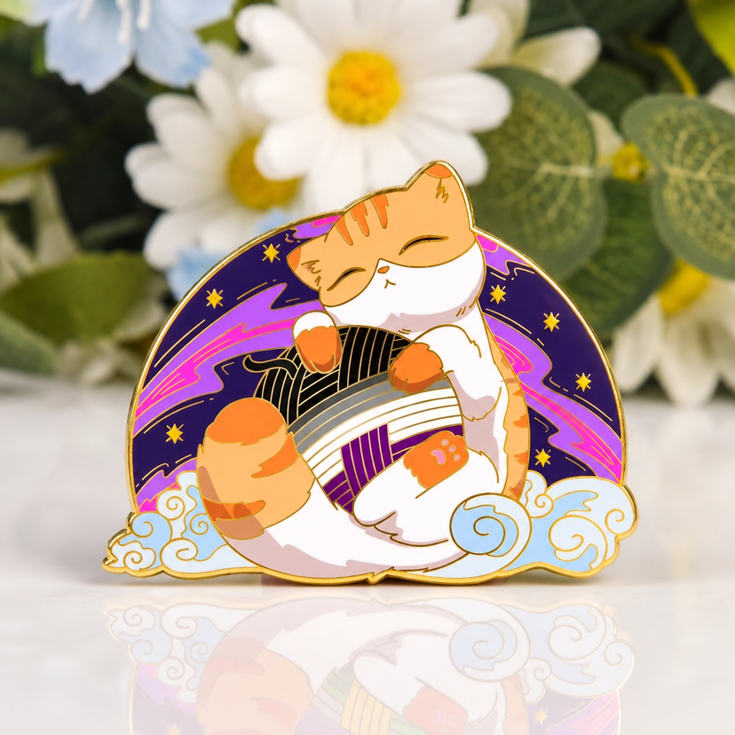 Asexual Pride Cat Enamel Pin