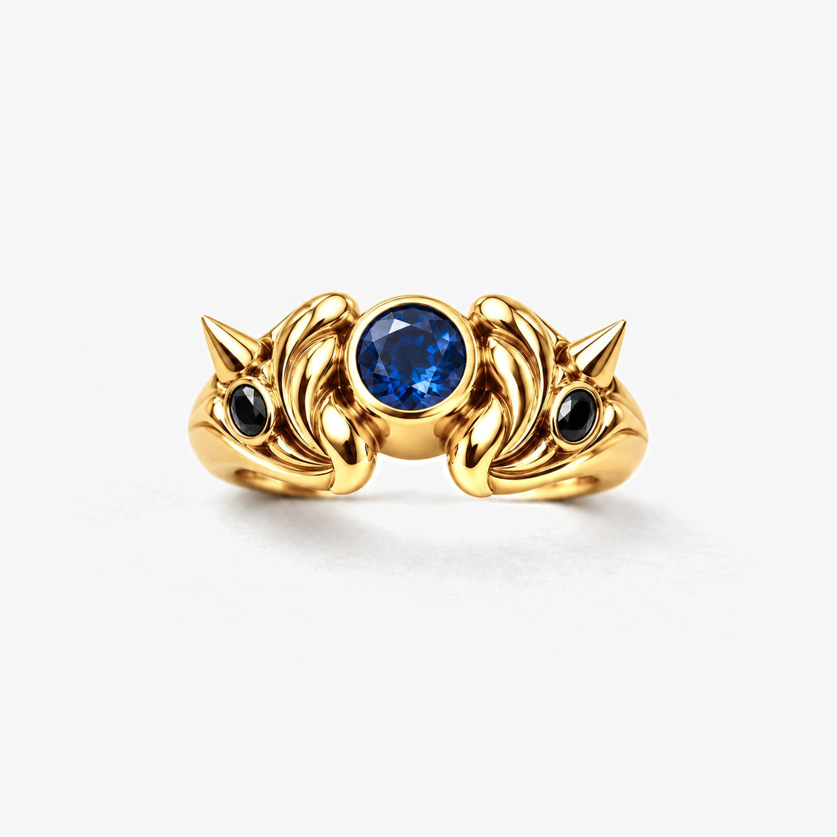 Aura Spike Ring in gold, front view