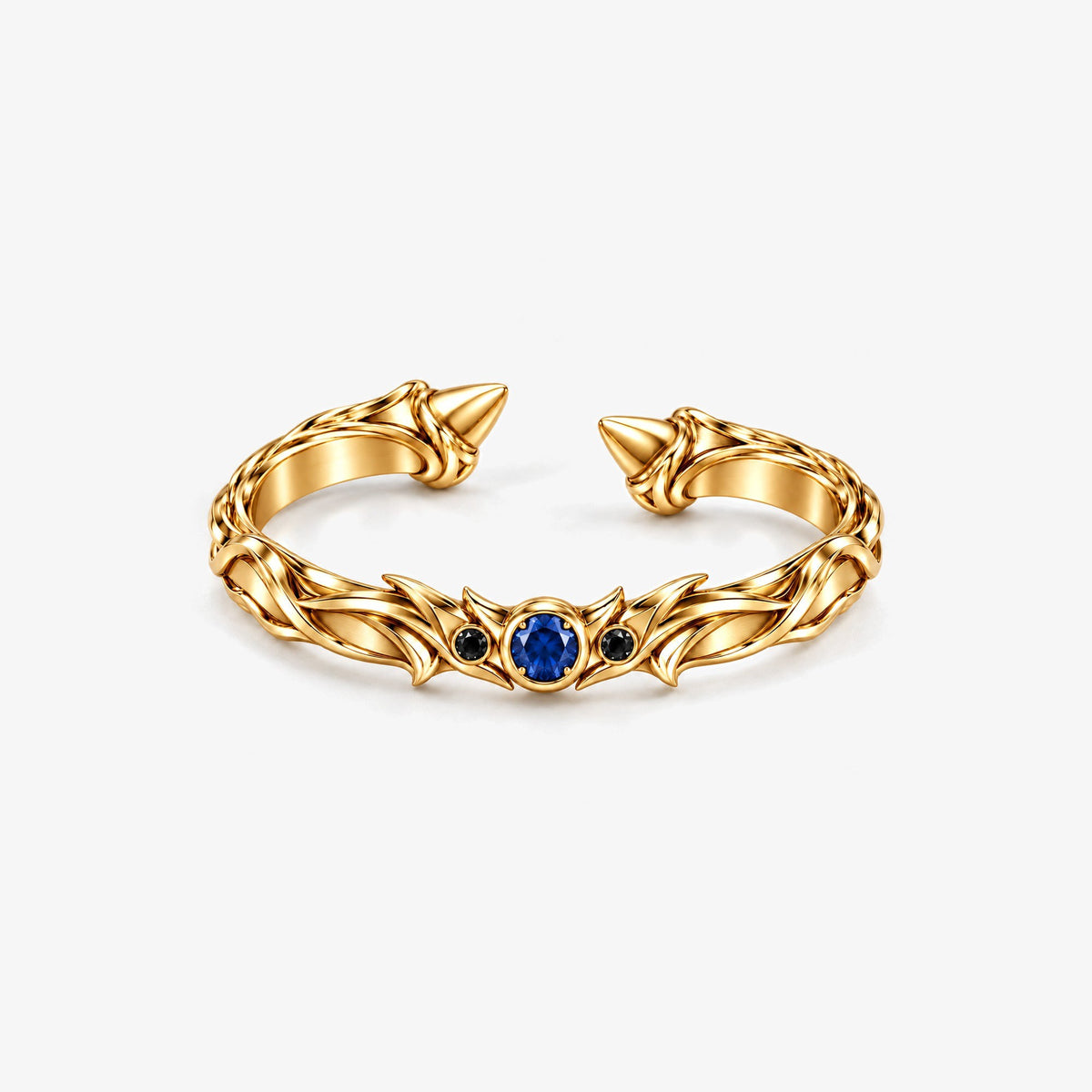 Aura Spike Cuff in gold, front view