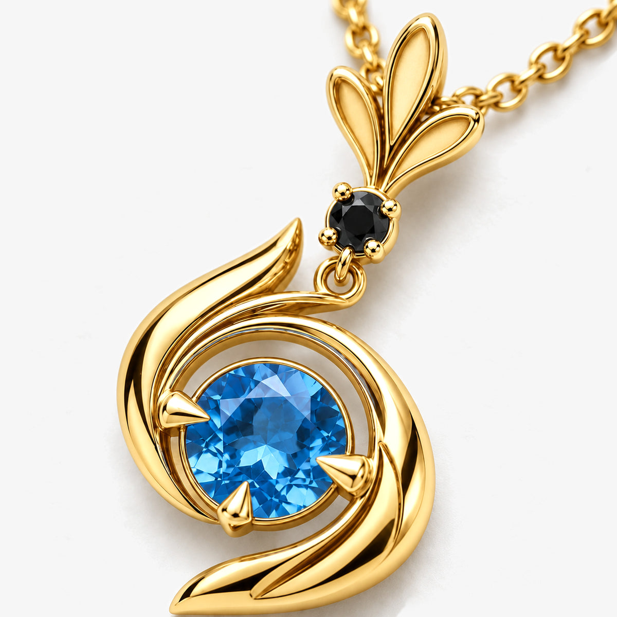 Aura Spike Necklace in gold, close-up