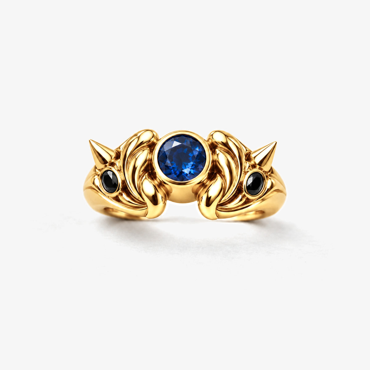 Aura Spike Ring in gold, front view
