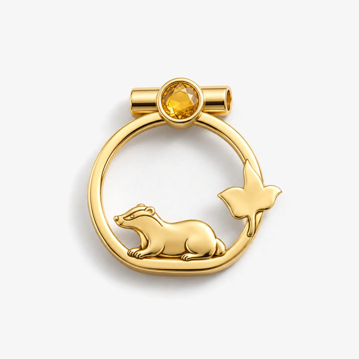 Badger Round Charm