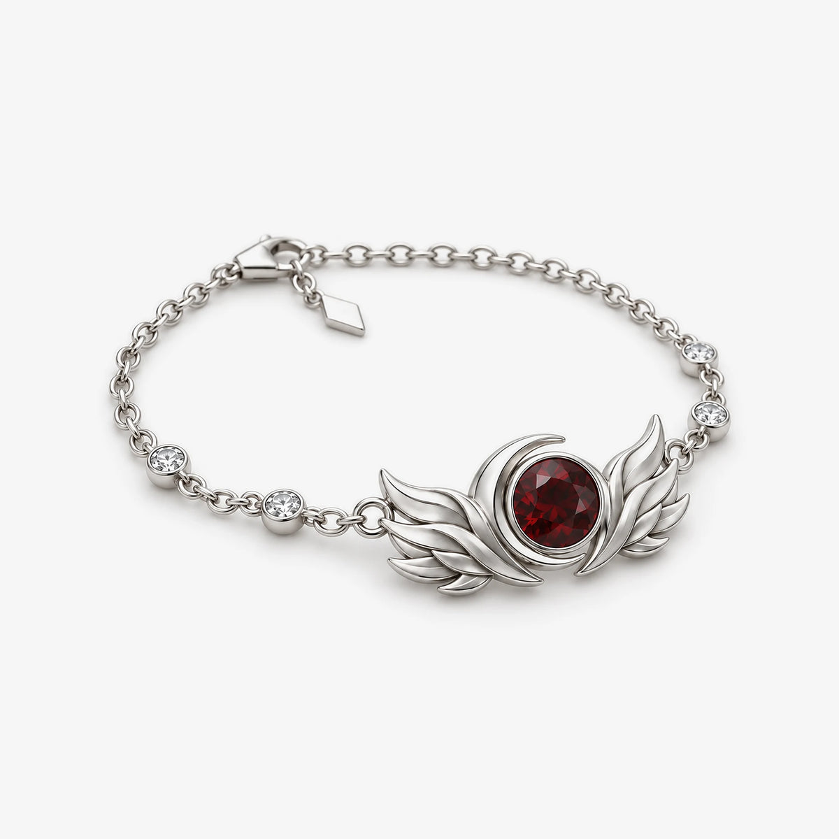 Black Swan Bracelet in silver, right side view