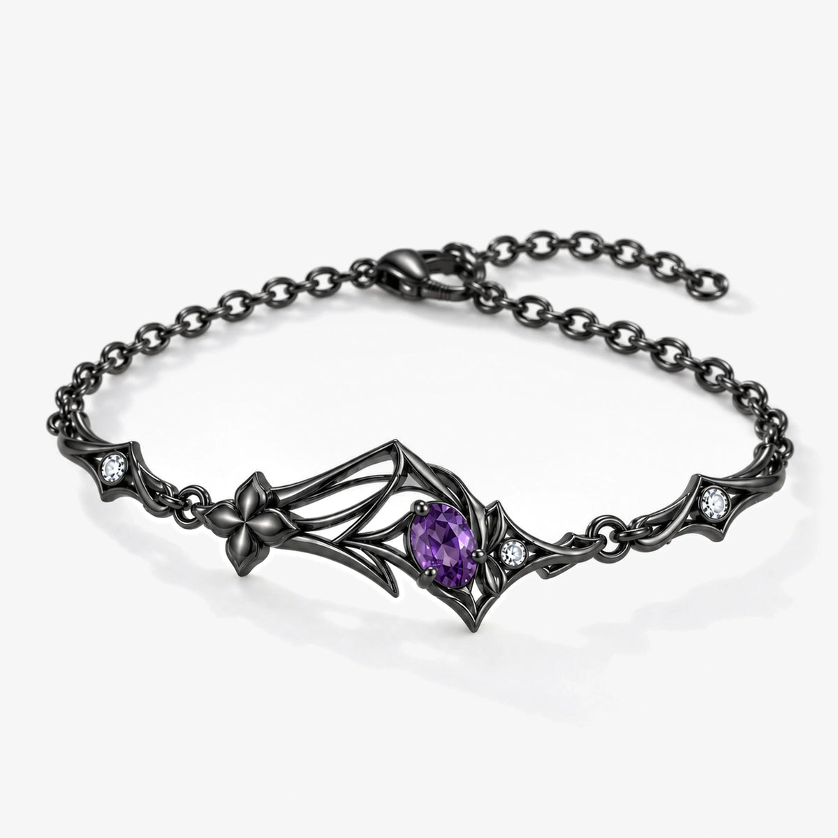 Black Swan Memoria Bracelet in Royal Black, studio view