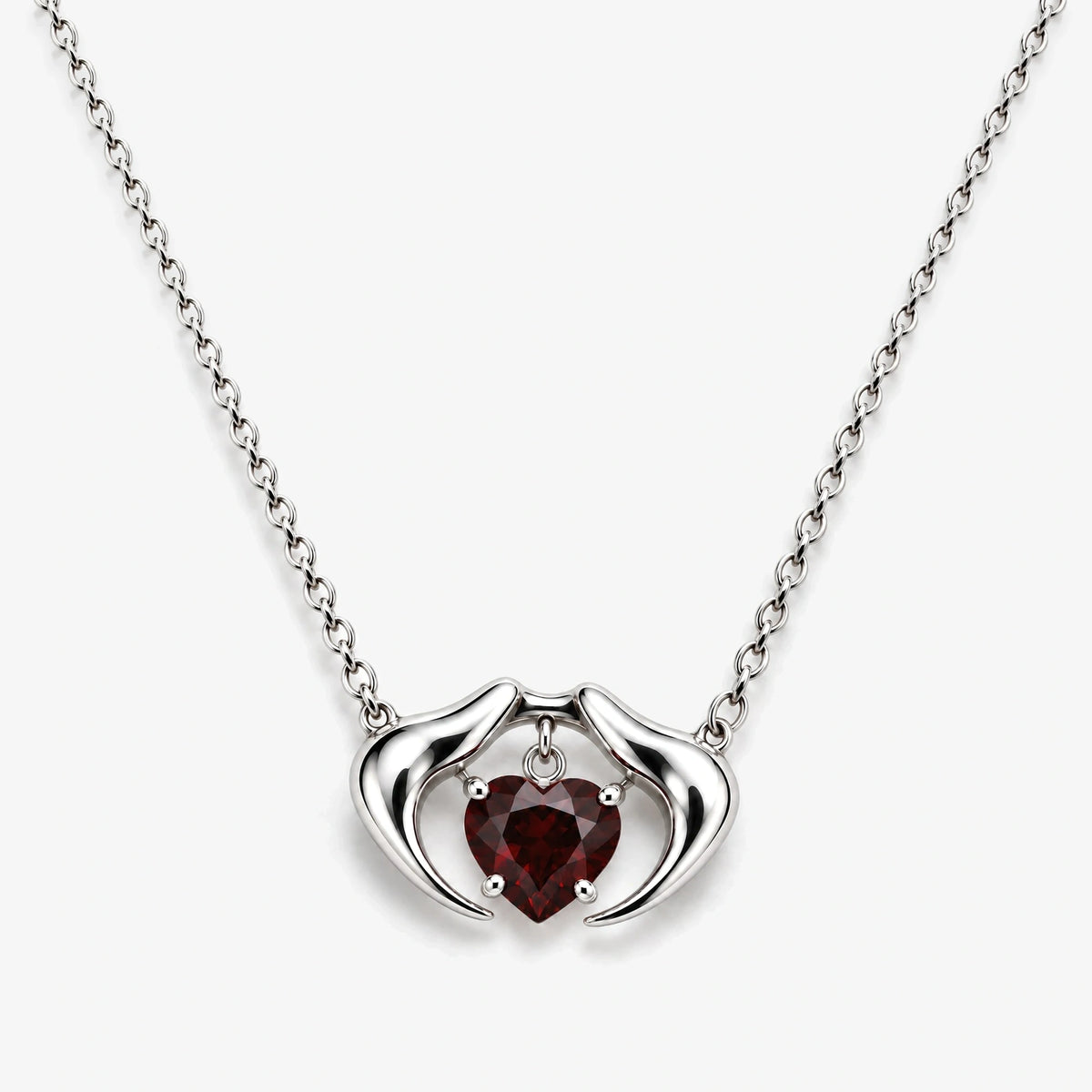 Blood Bond Pendant Necklace in Silver, front view