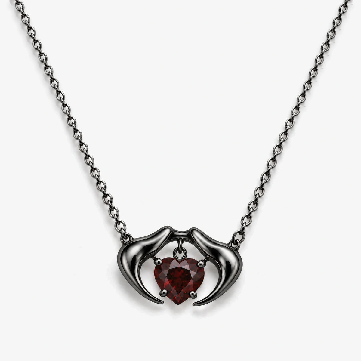Blood Bond Pendant Necklace in Royal Black, front view