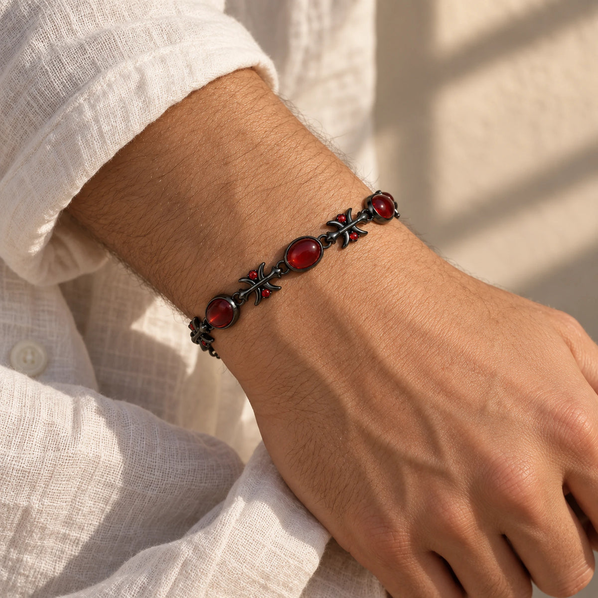 Blood Manipulation Bracelet - Royal Black - model