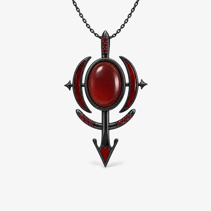 Blood Manipulation Necklace - Royal Black - front