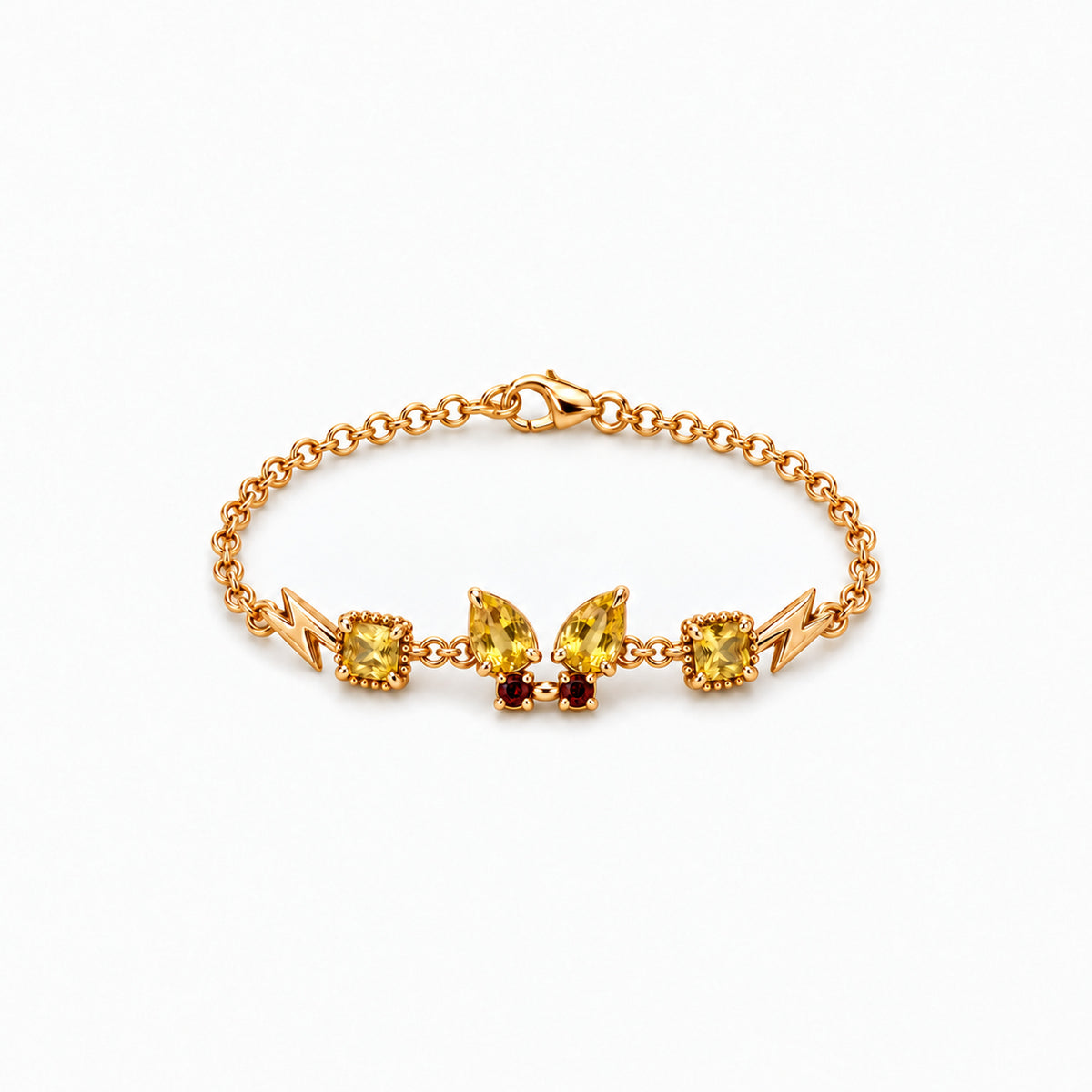 Cheek Spark Bracelet in gold, front view