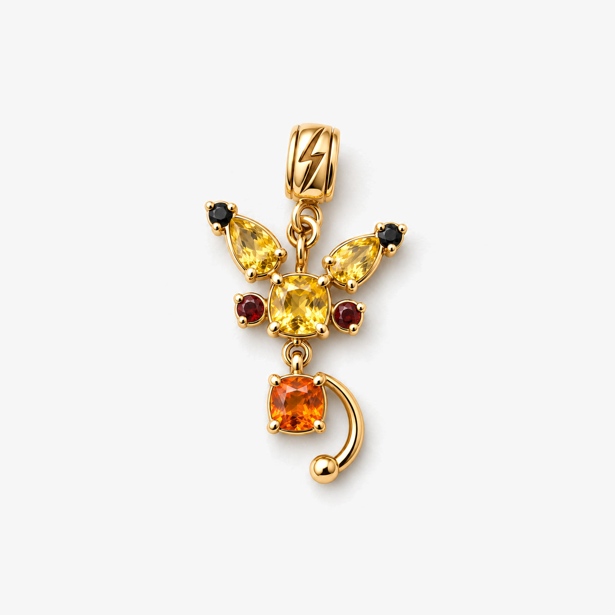 Cheek Spark Charm in gold, front view