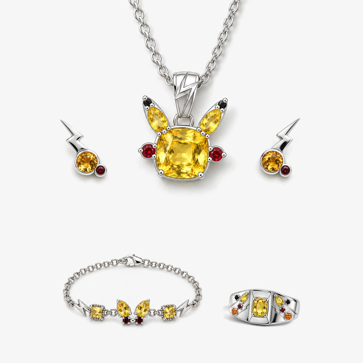 Cheek Spark Full Collection in silver, front view