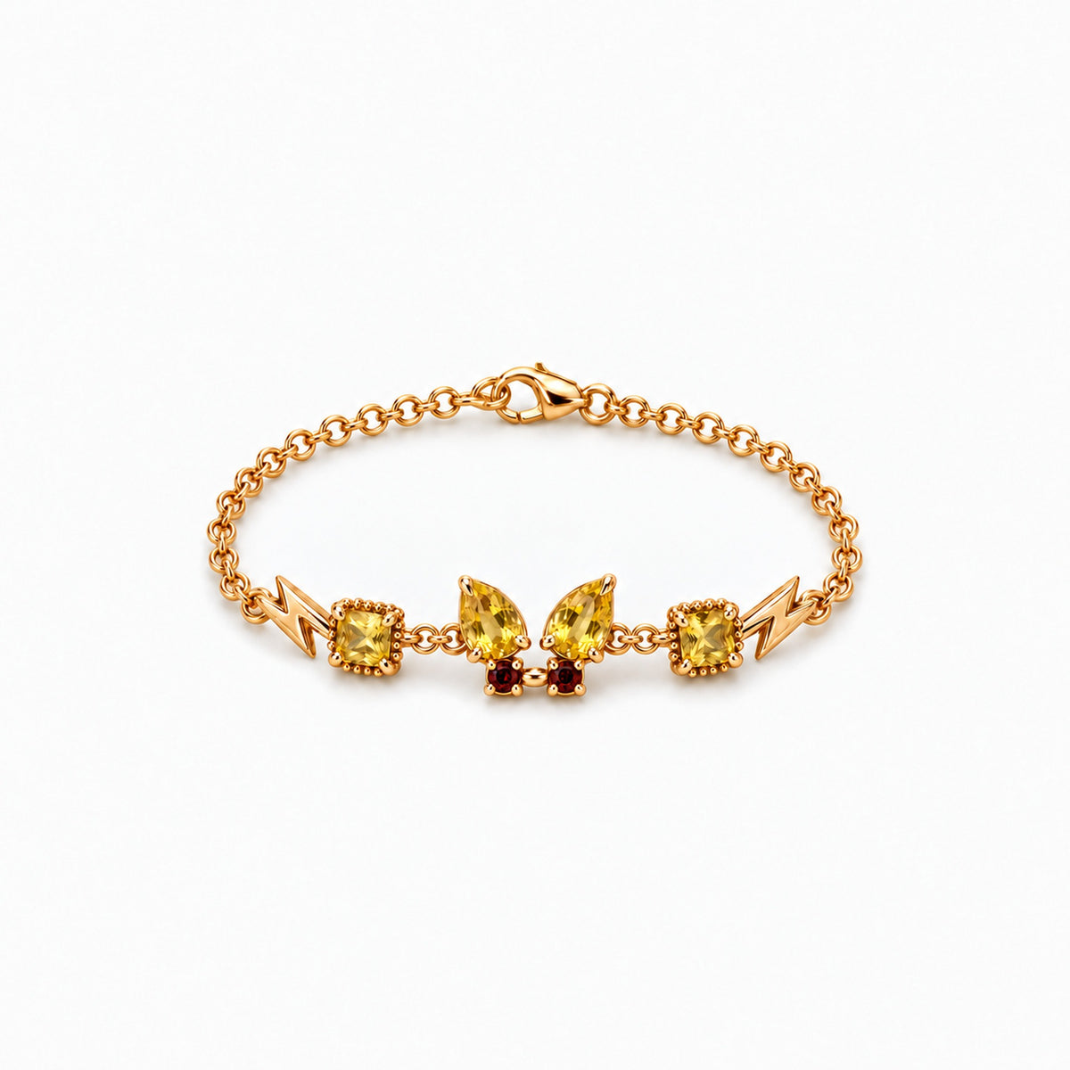 Cheek Spark Bracelet in gold, front view