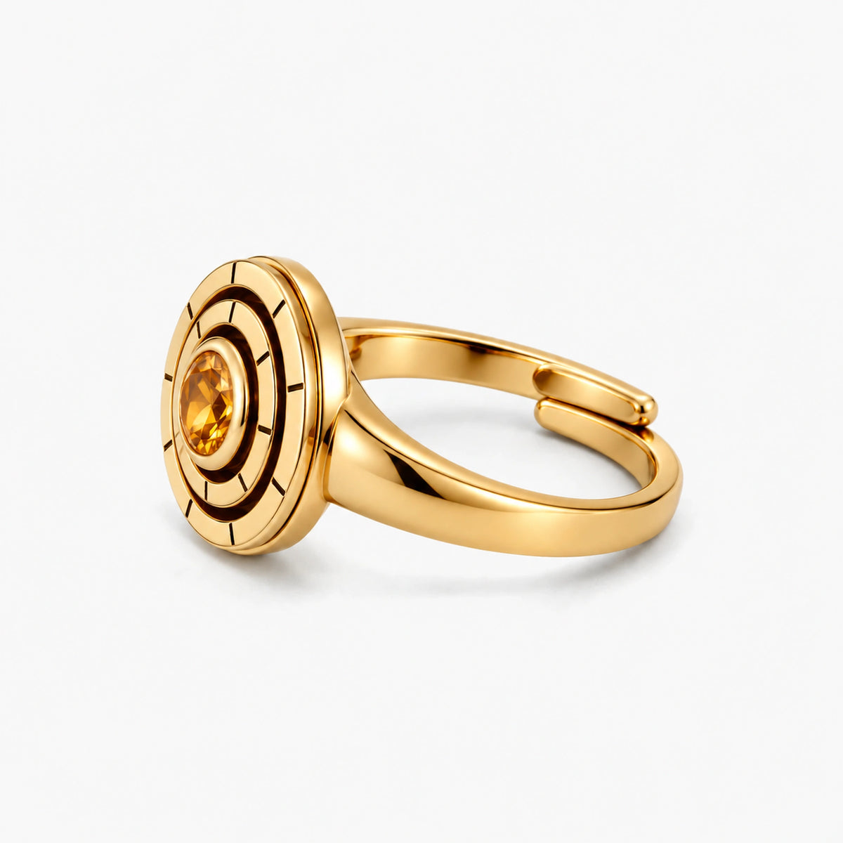 Control Devil Ring in gold, right side