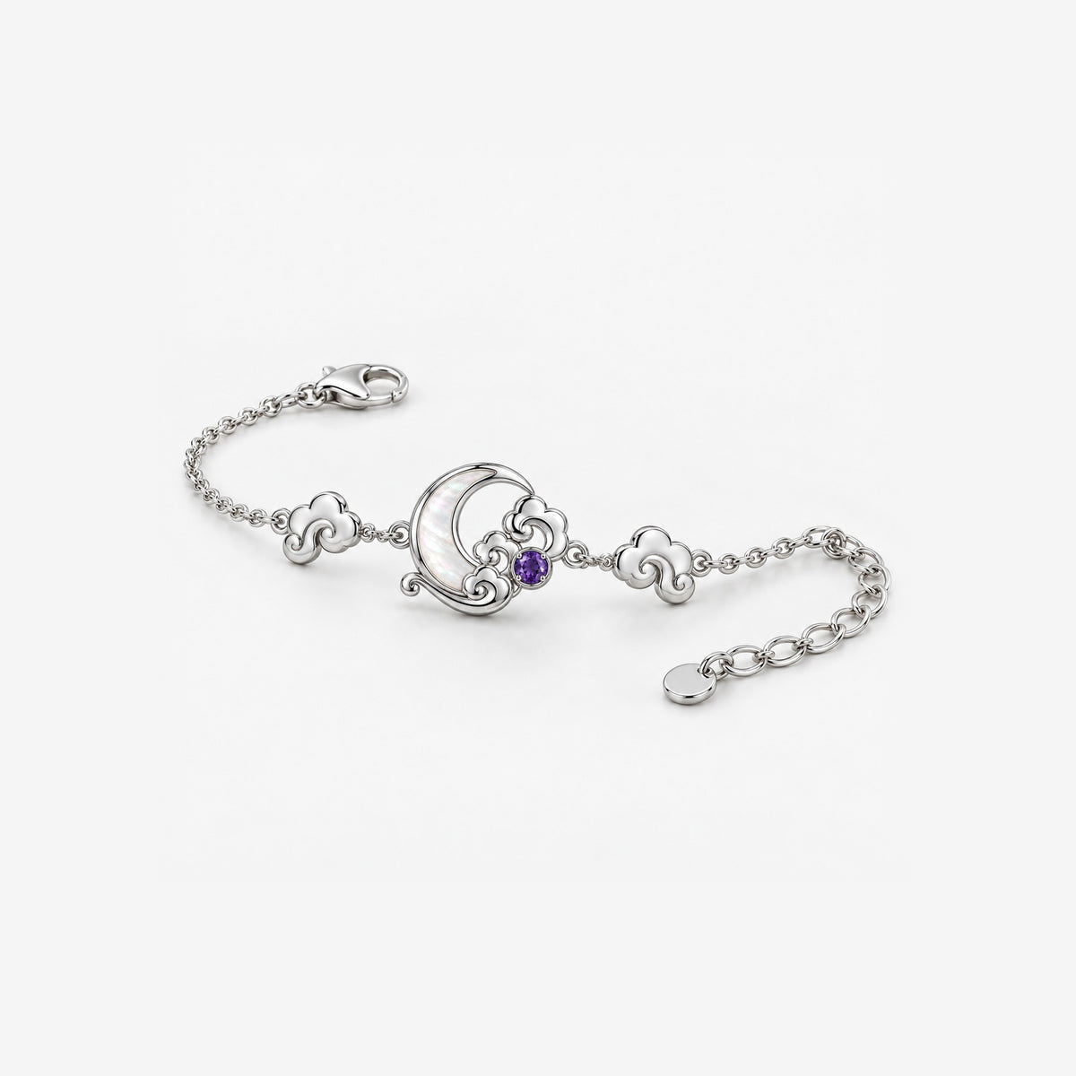 Moon Fairy Bracelet in silver, right side view