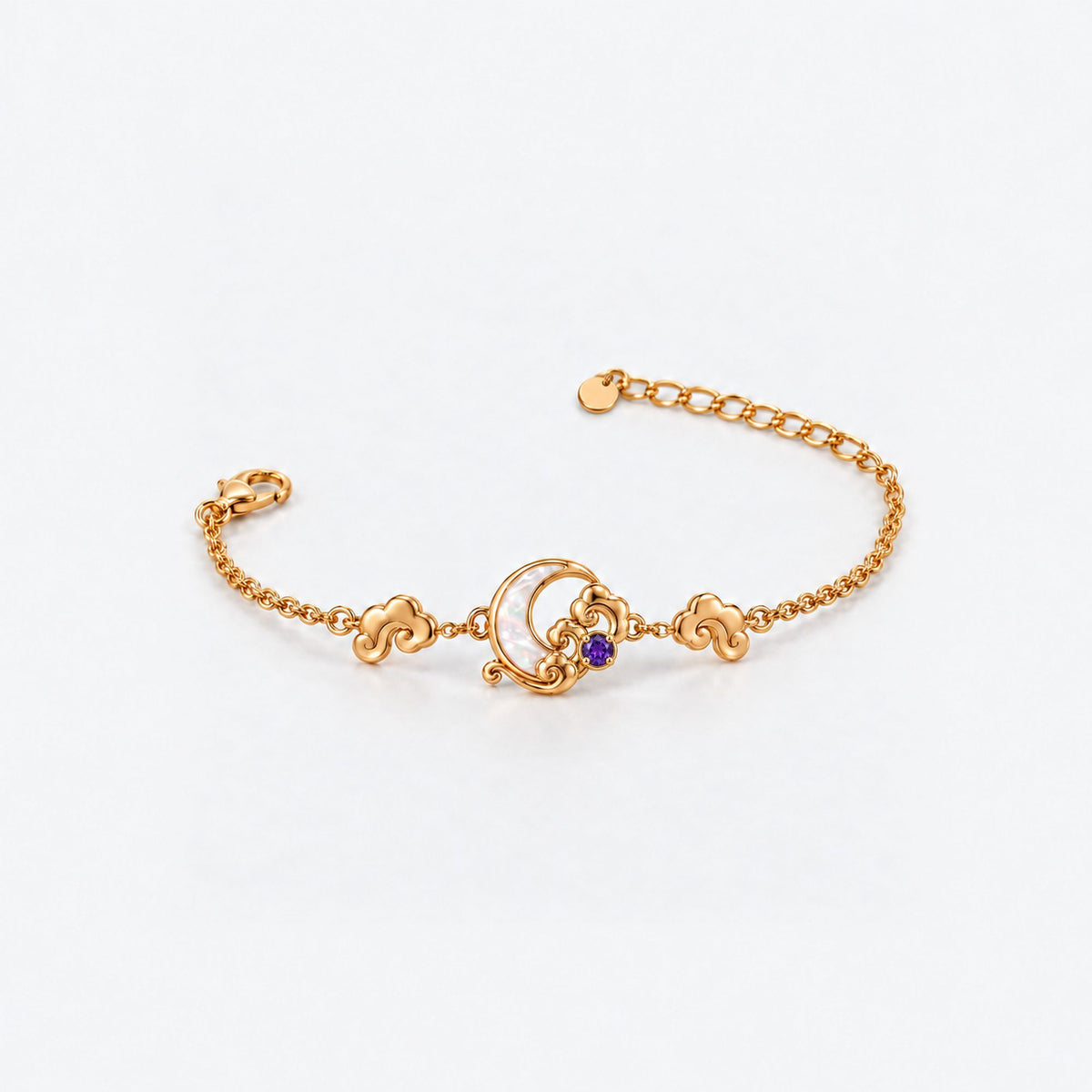 Moon Fairy Bracelet in gold, left side view