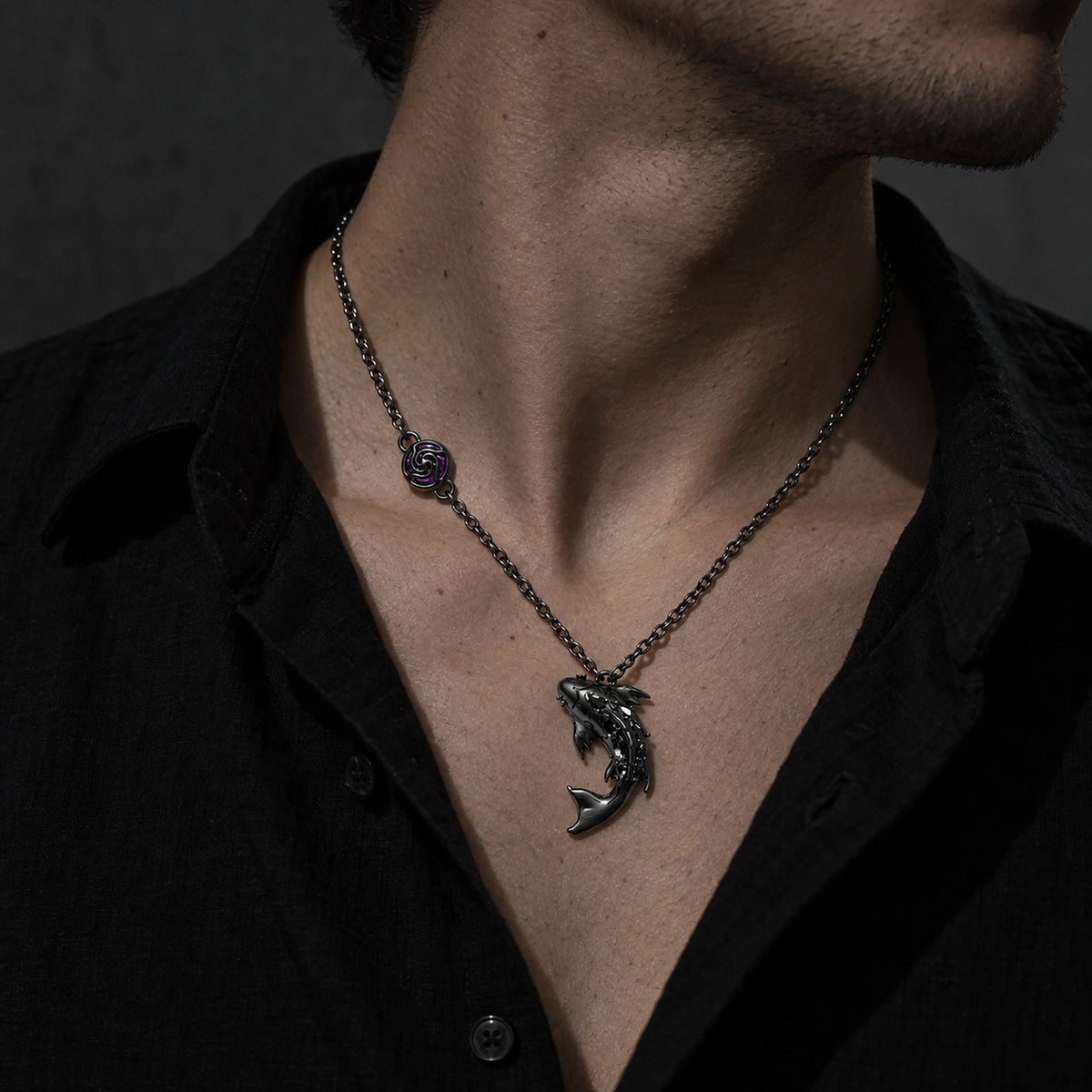 Cursed Spirit Koi Necklace - detail 2