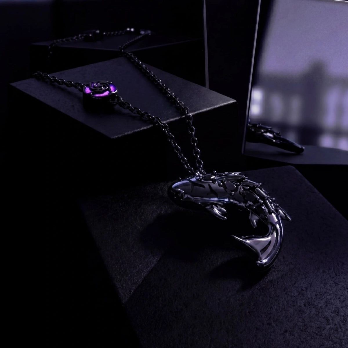 Cursed Spirit Koi Necklace - model a