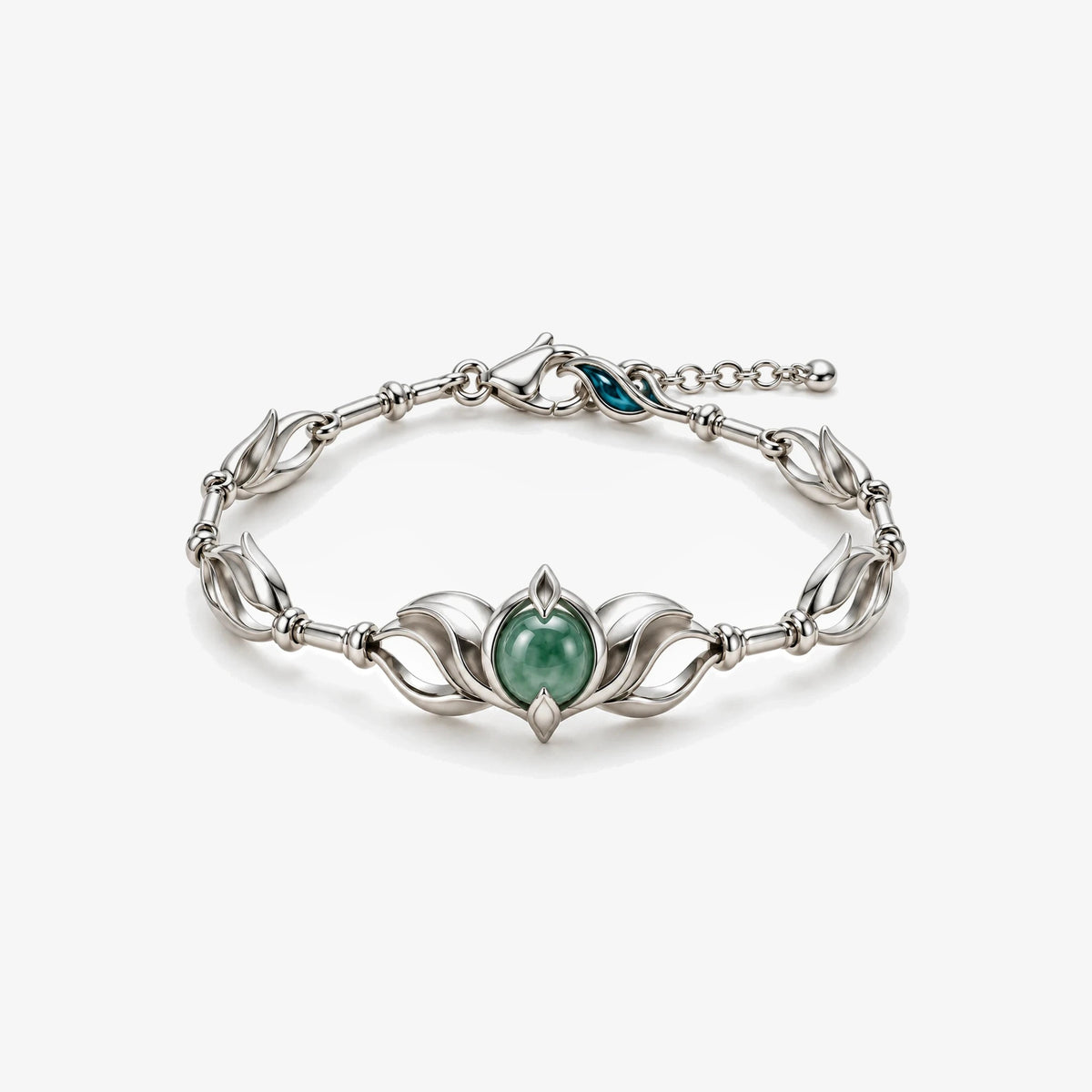 Dan Heng Lotuswake Bracelet in silver, front view