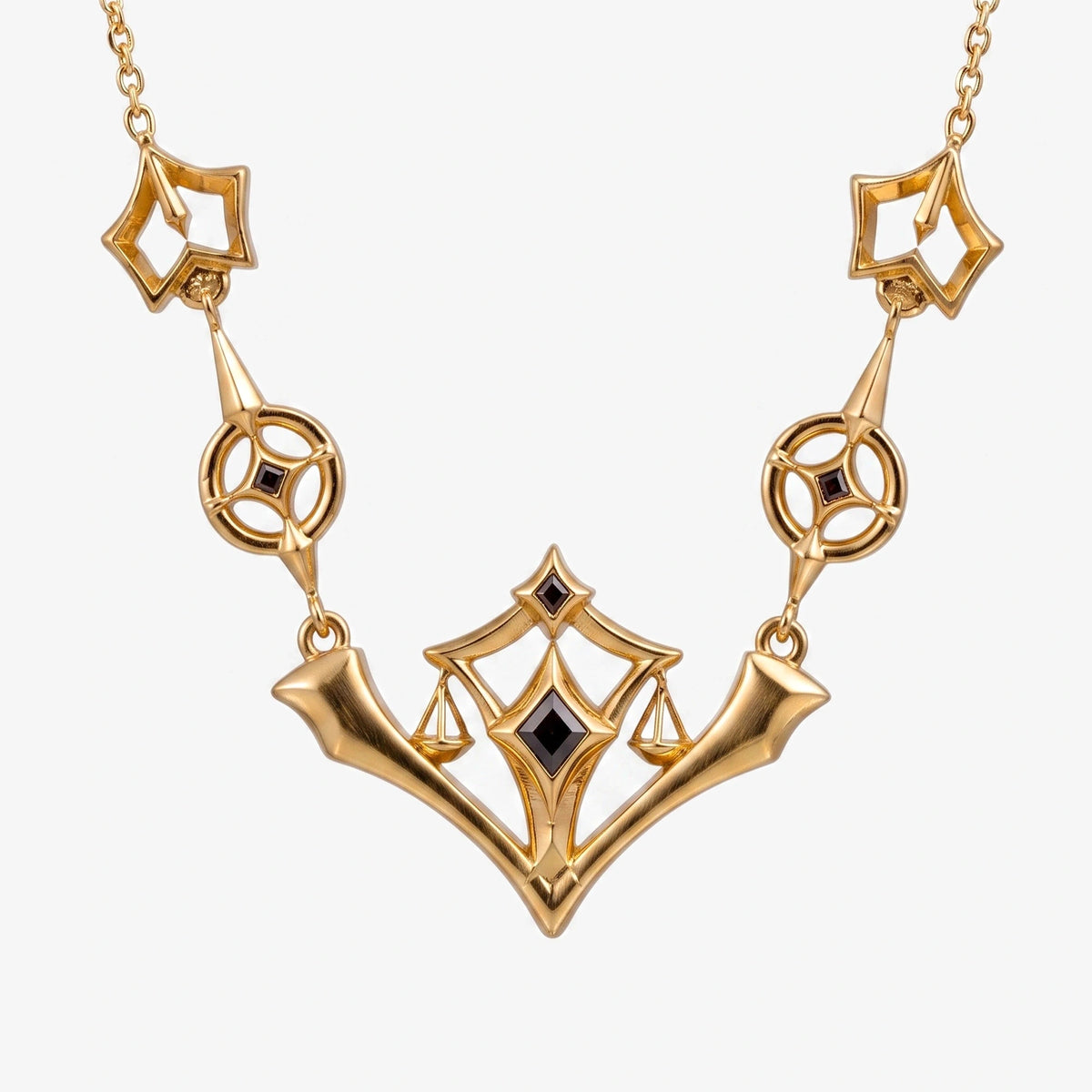 Deadly Sentencing Necklace - front gold