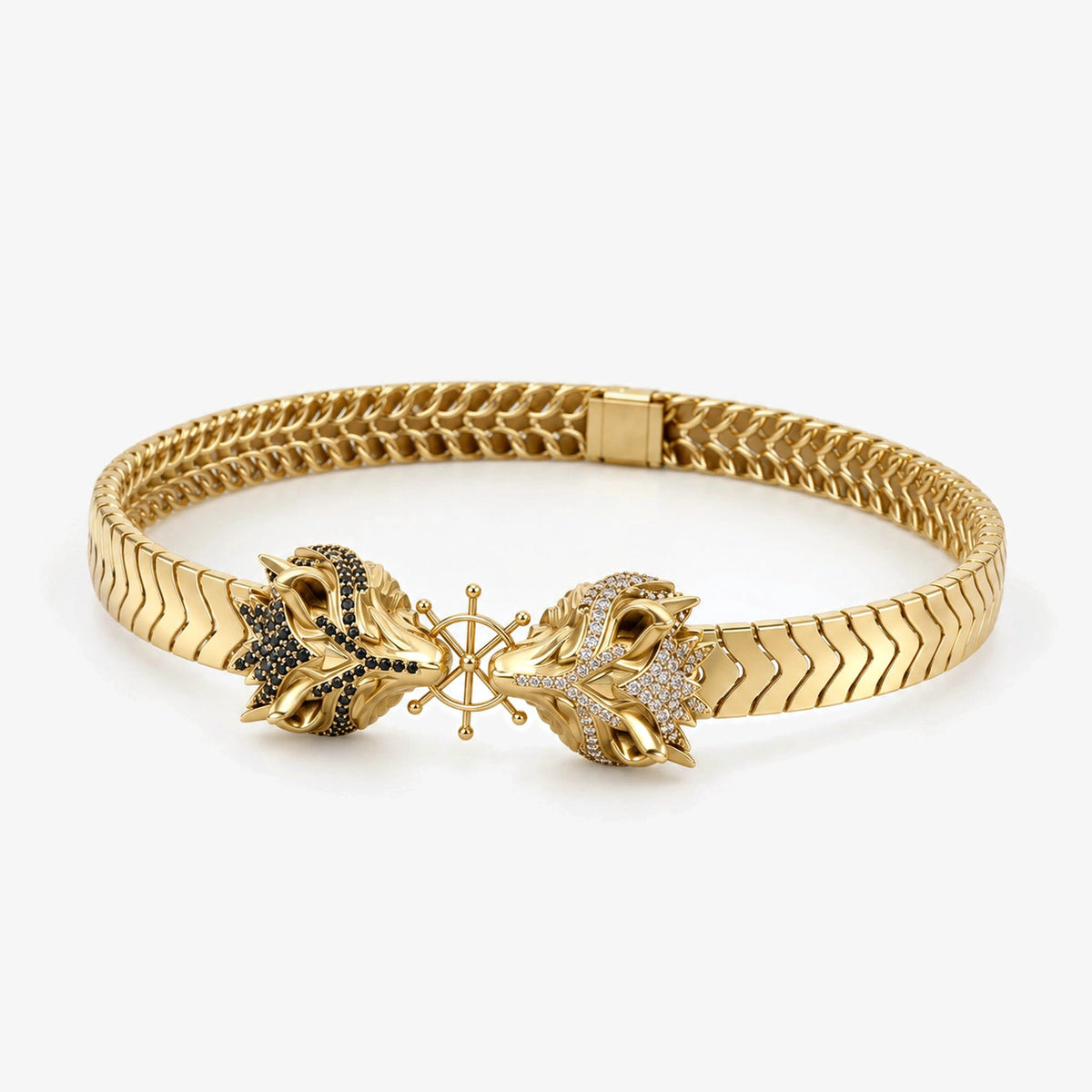 Divine Dogs Bracelet - front gold