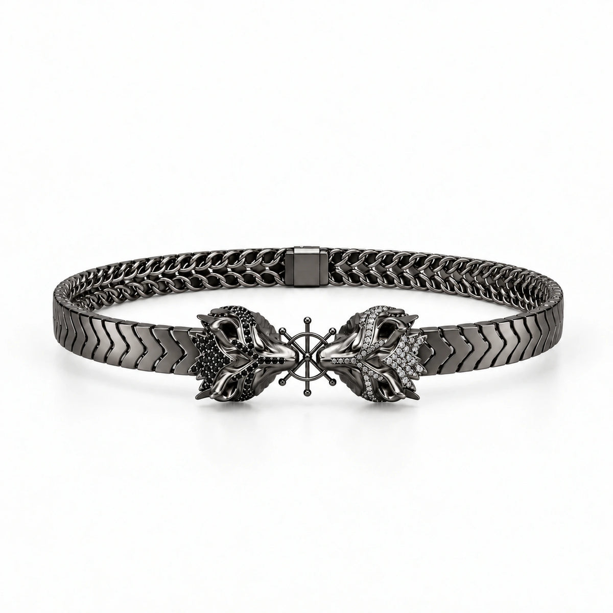 Divine Dogs Bracelet - front Royal Black
