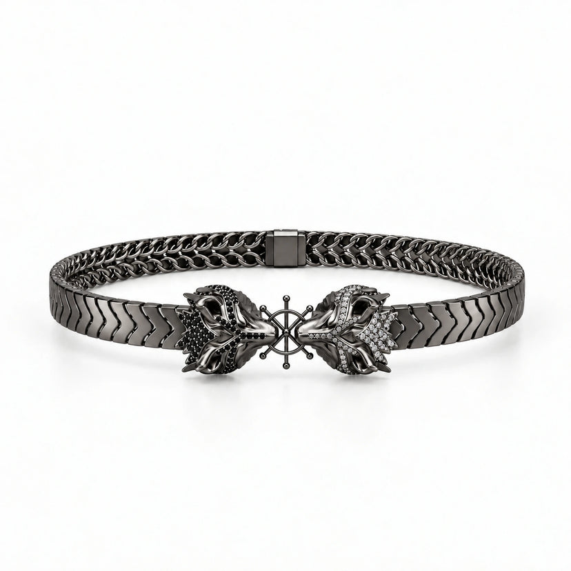 Divine Dogs Bracelet - front Royal Black