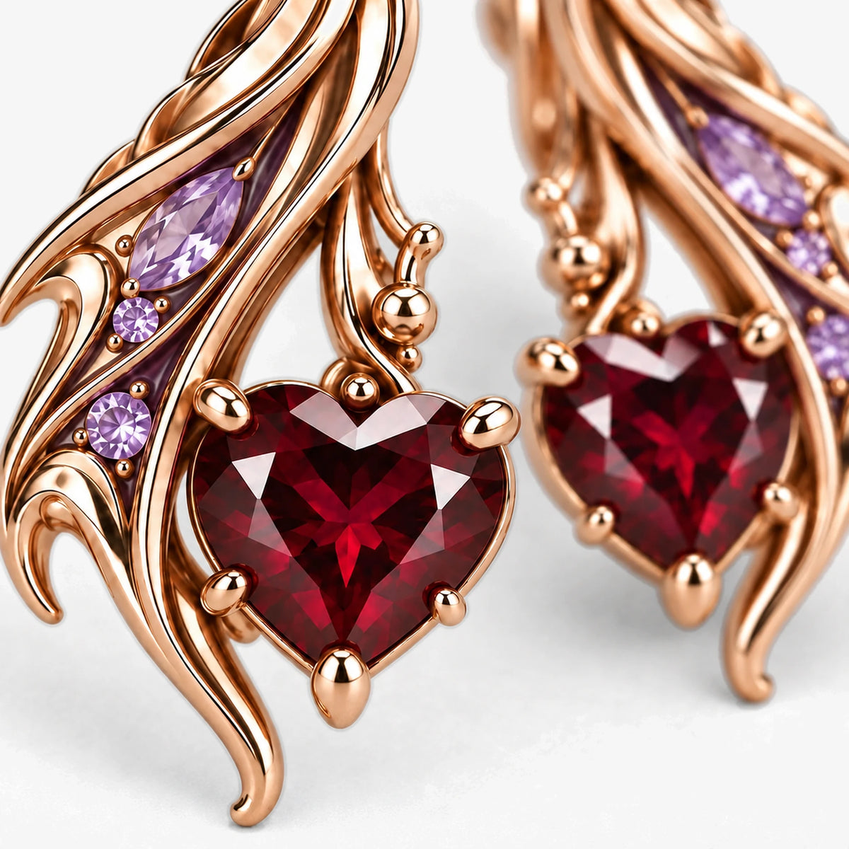 Durin Earrings, close-up detail