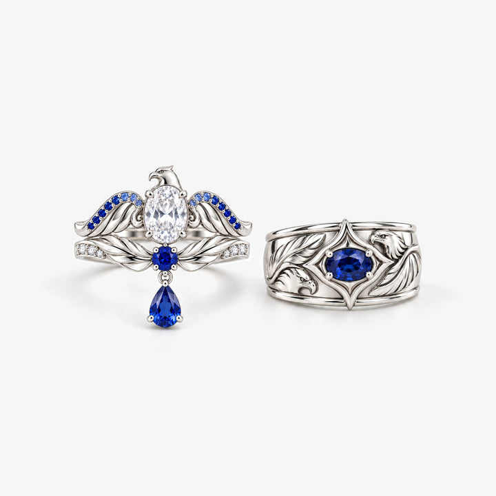 Eagle Couple Ring Set