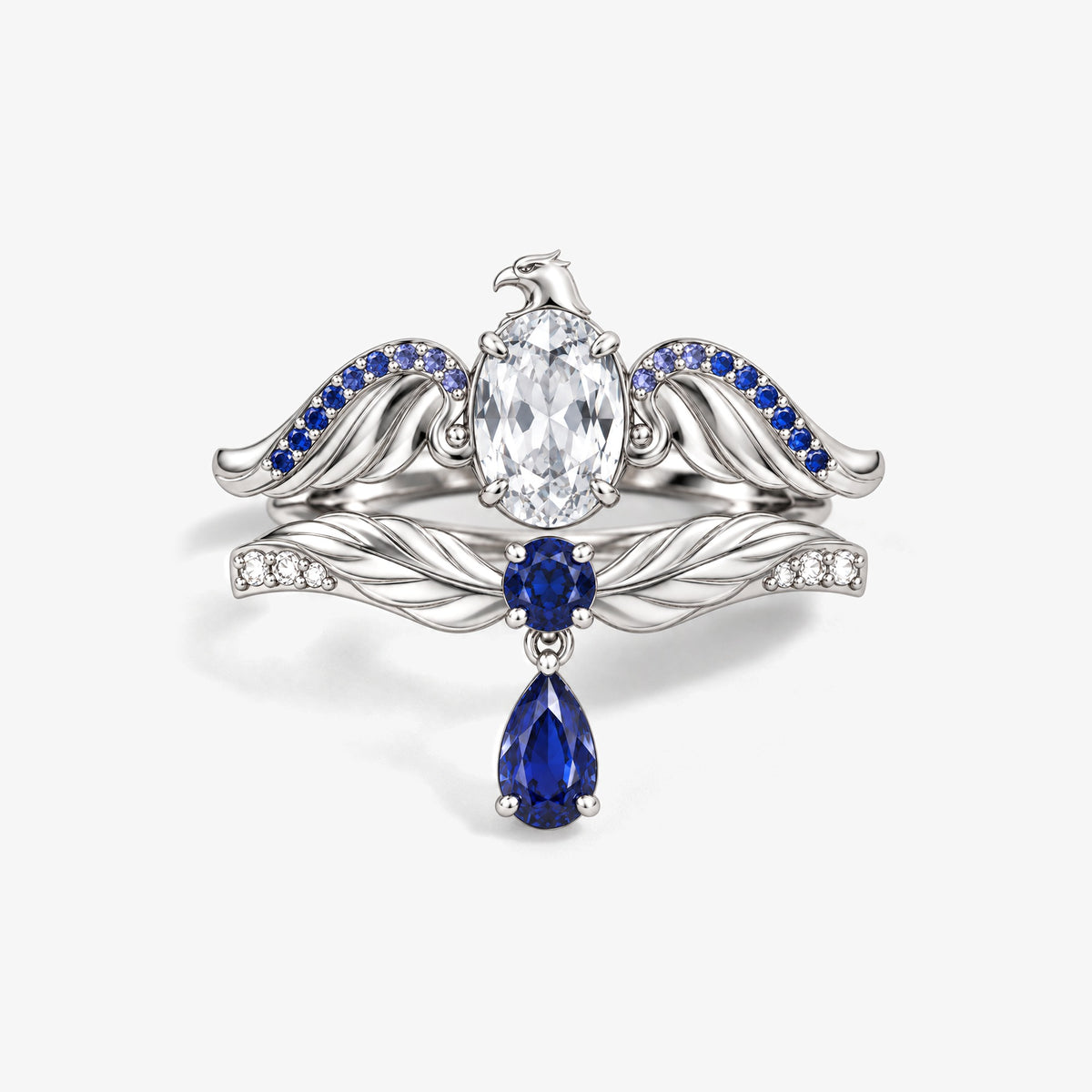 Eagle Full Collection in silver, the ring on its own